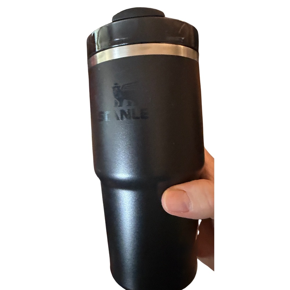 Stanley 20 oz‎ Tumbler Black Stainless Steel Travel Mug Lid New no Straw